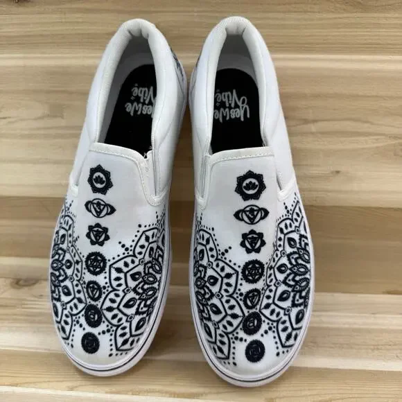 Yes We Vibe Bohemian Slip On Shoes UNISEX Men's 7/Women's 9 - Picture 5 of 16